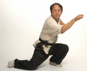Dr. Yang in White Crane stance